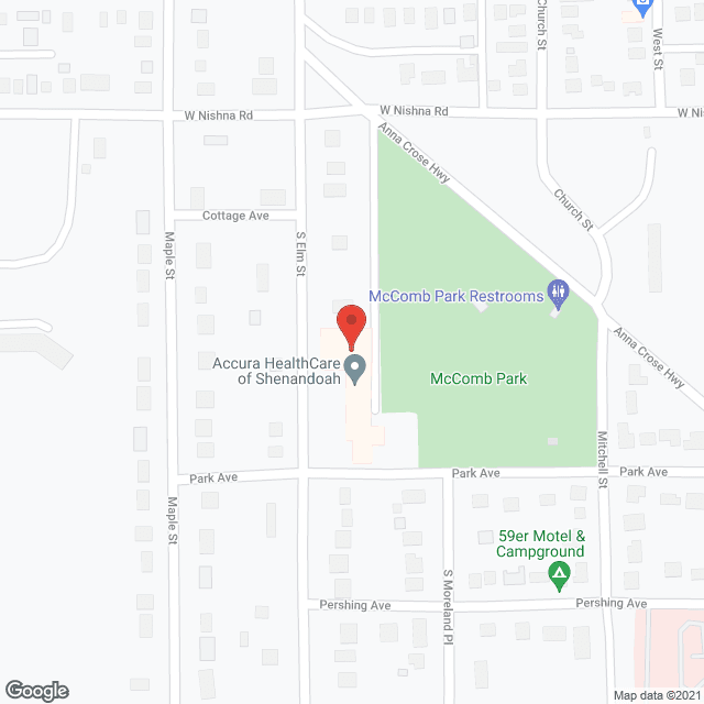 Elm Heights-Parkcrest Care Ctr in google map