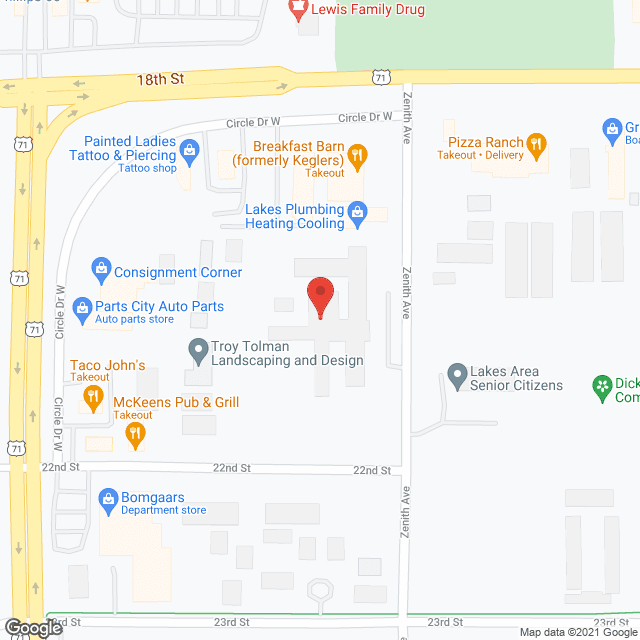 Accura Healthcare of Spirit Lake in google map
