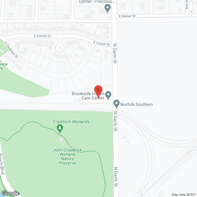 Brookside Health Care Ctr in google map