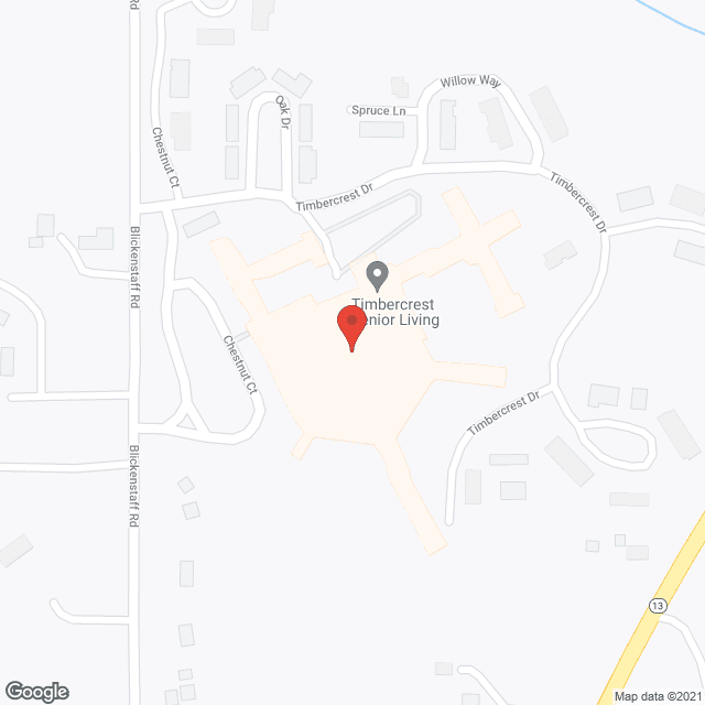 Timbercrest Retirement Comm in google map