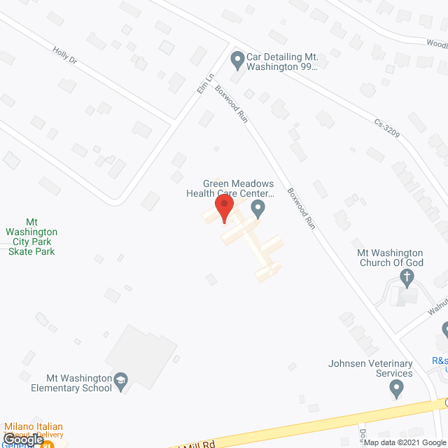 Green Meadows Health Care Ctr in google map