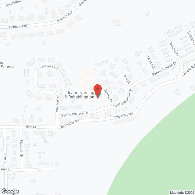 Irvine Health and Rehab Ctr in google map