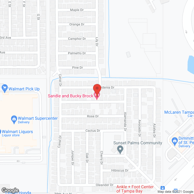 Sunset Palms Community in google map