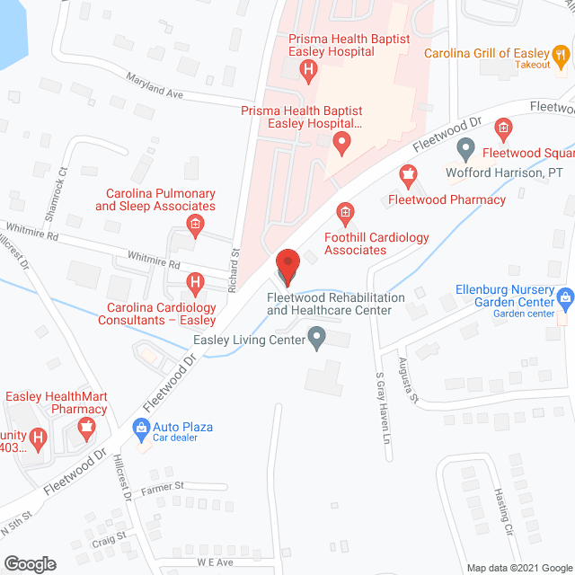 Easley Living Ctr in google map