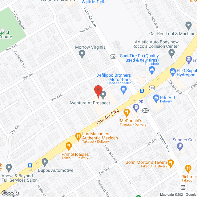 Prospect Park Health & Rehabilitation in google map