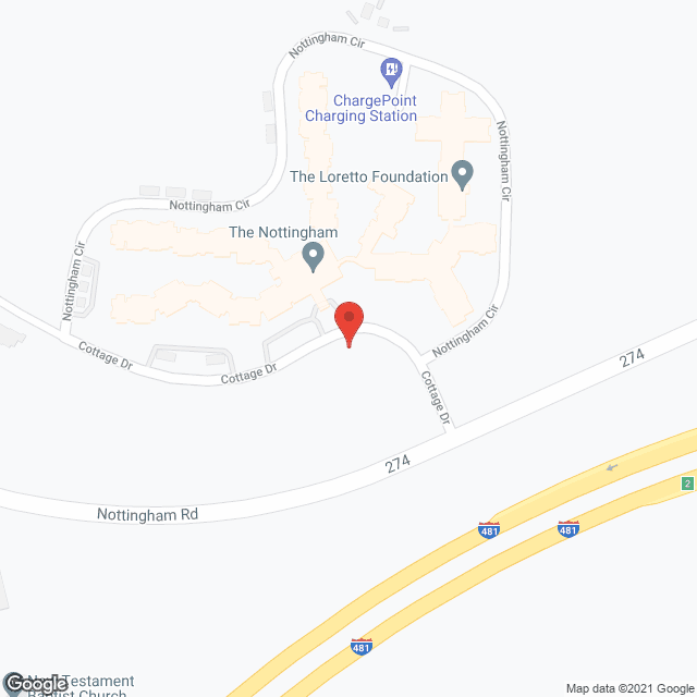 Nottingham Residential Health in google map