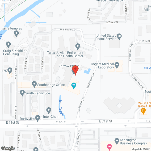 Tulsa Jewish Retirement Ctr in google map