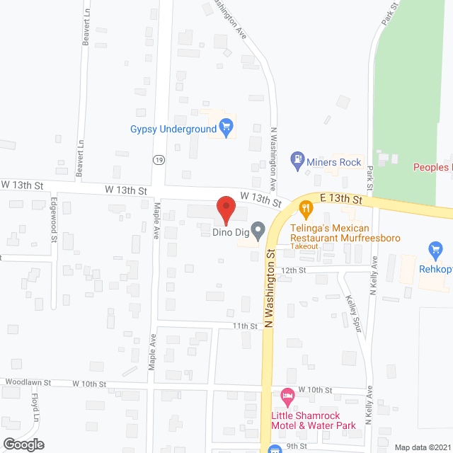 Murfreesboro Nursing Ctr in google map