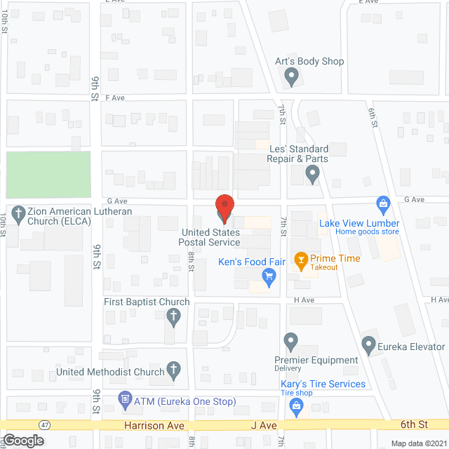 Eureka Health Care Ctr in google map