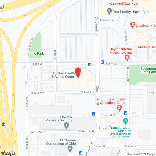 Dunbar Health & Rehab in google map