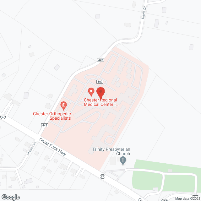 Chester County Hospital in google map