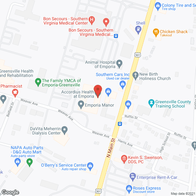 Emporia Rehabilitation & Healthcare Center in google map