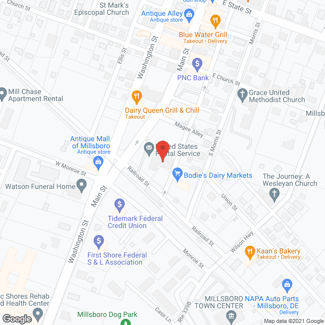 Millsboro Nursing Home in google map