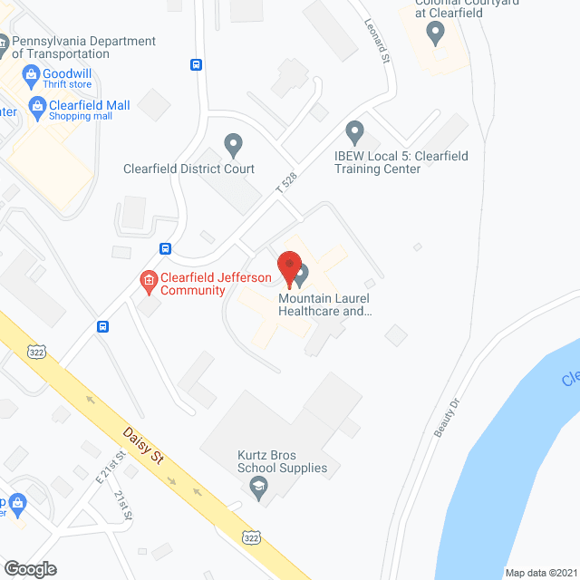 Mountain Laurel Nursing Ctr in google map