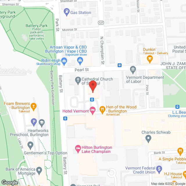 Three Cathedral Square in google map