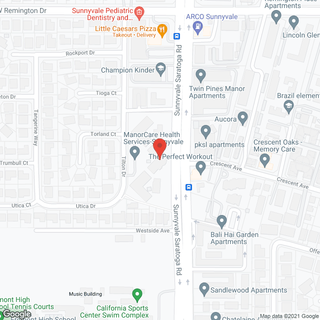 ProMedica ManorCare Sunnyvale in google map