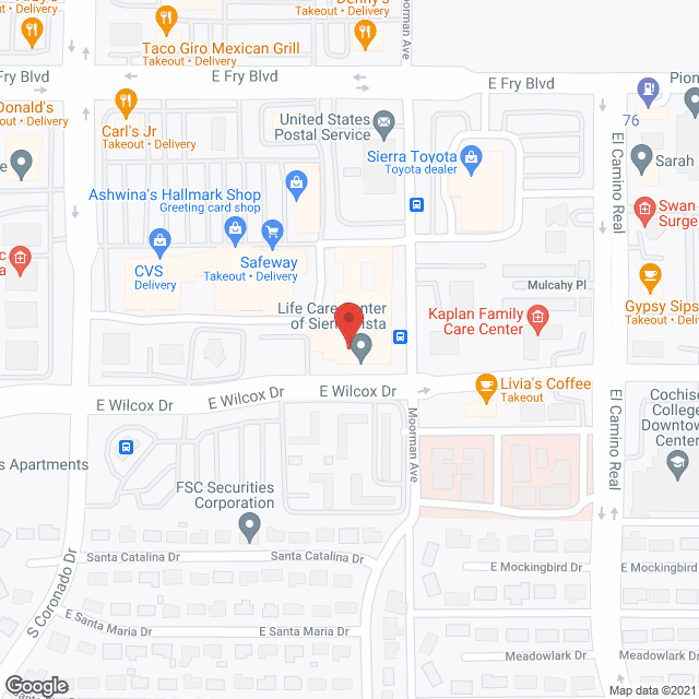Life Care Center of Sierra Vista in google map