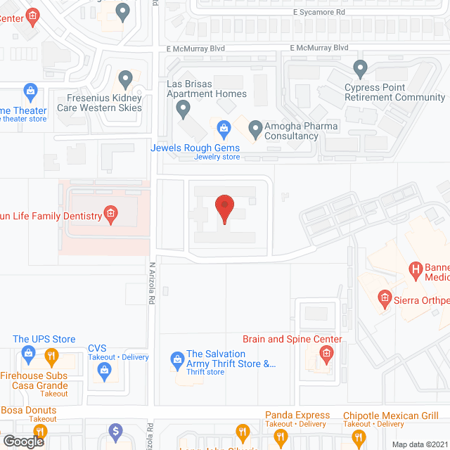 Desert Valley Care Ctr in google map