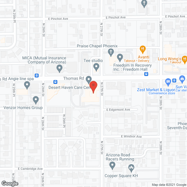 Desert Haven Nursing Ctr in google map