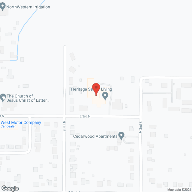 Heritage Senior Living in google map