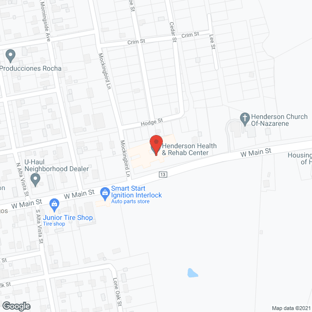 Henderson Health & Rehab Ctr in google map