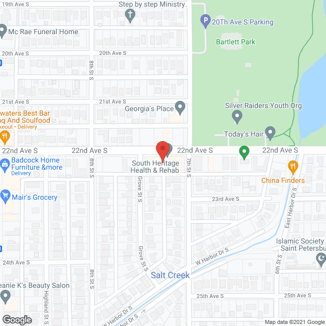 South Heritage Nursing Ctr in google map