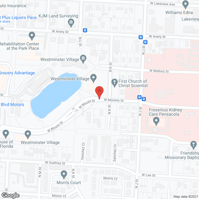 Pensacola Retirement Village in google map