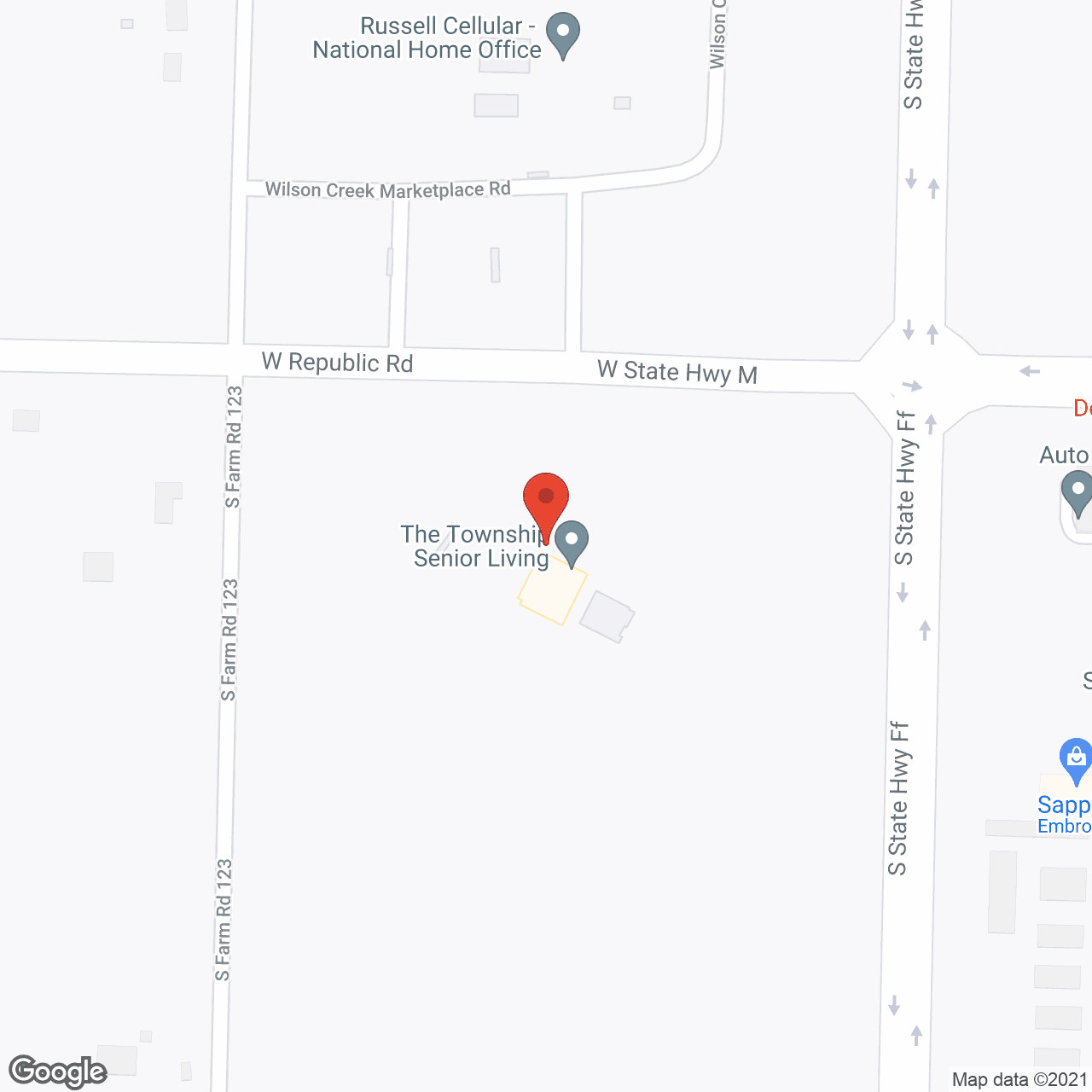 The Township Senior Living in google map