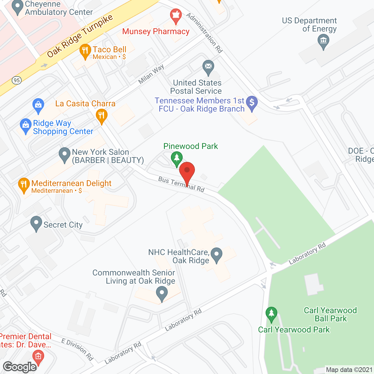 The Glen at Oak Ridge in google map