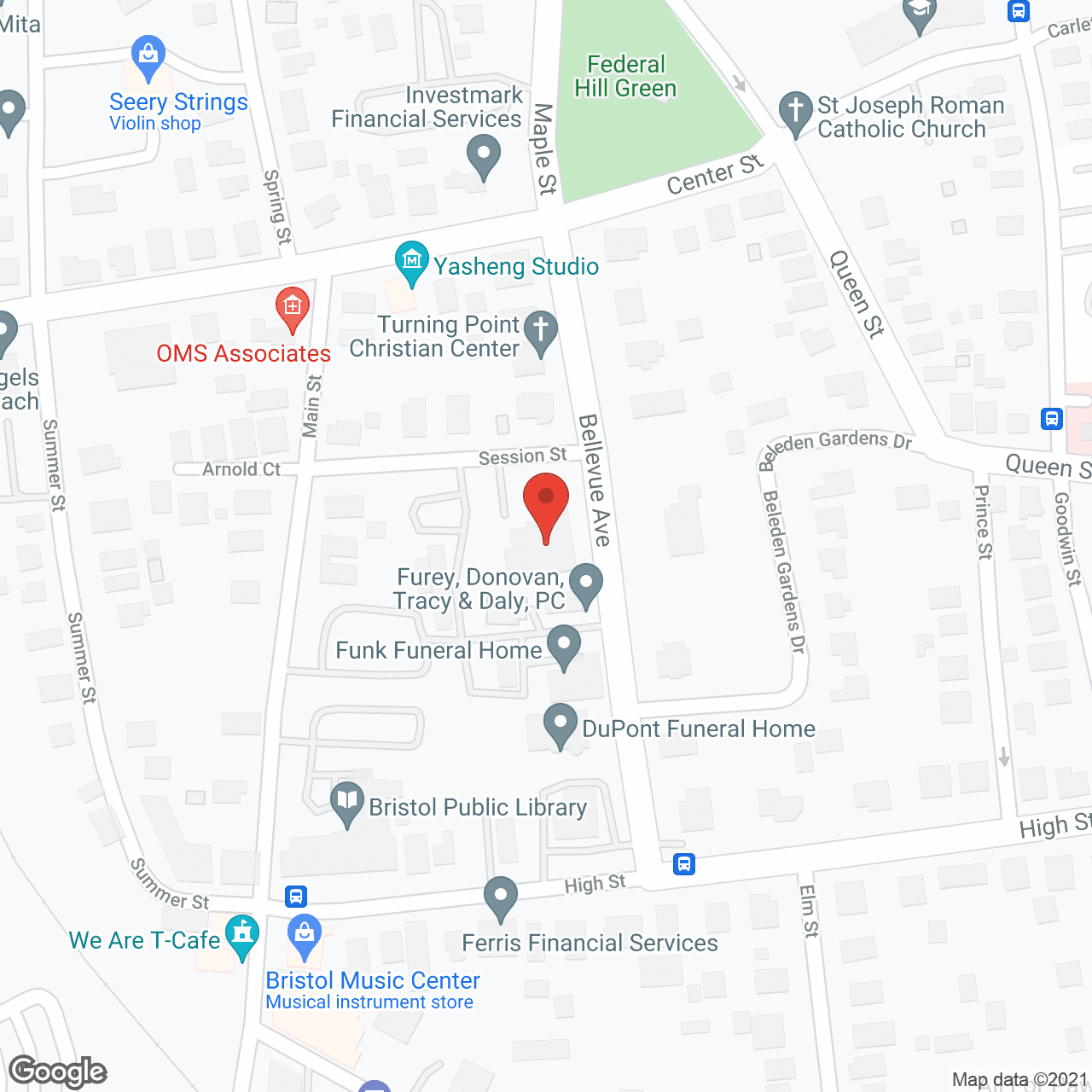 The Pines at Bristol Center for Health and Rehabilitation in google map