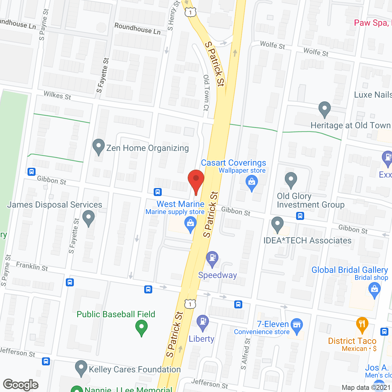 Cogir of Old Town, Alexandria in google map