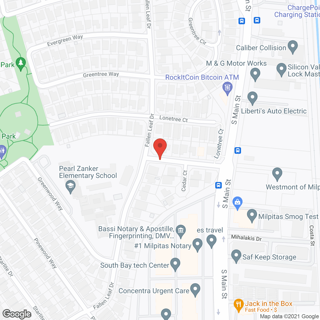 Ivy Park at Milpitas in google map