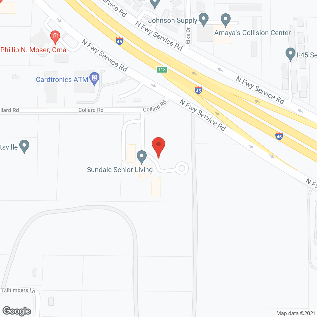 Sundale Senior Living of Huntsville TX in google map