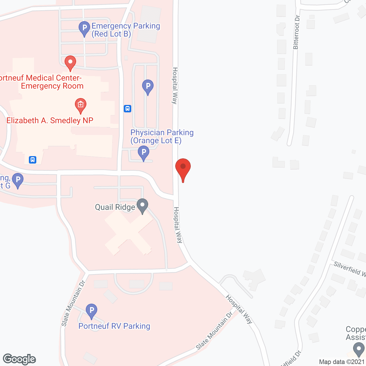 Quail Ridge in google map