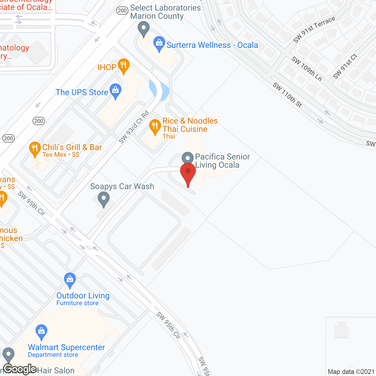 Pacifica Senior Living Ocala in google map