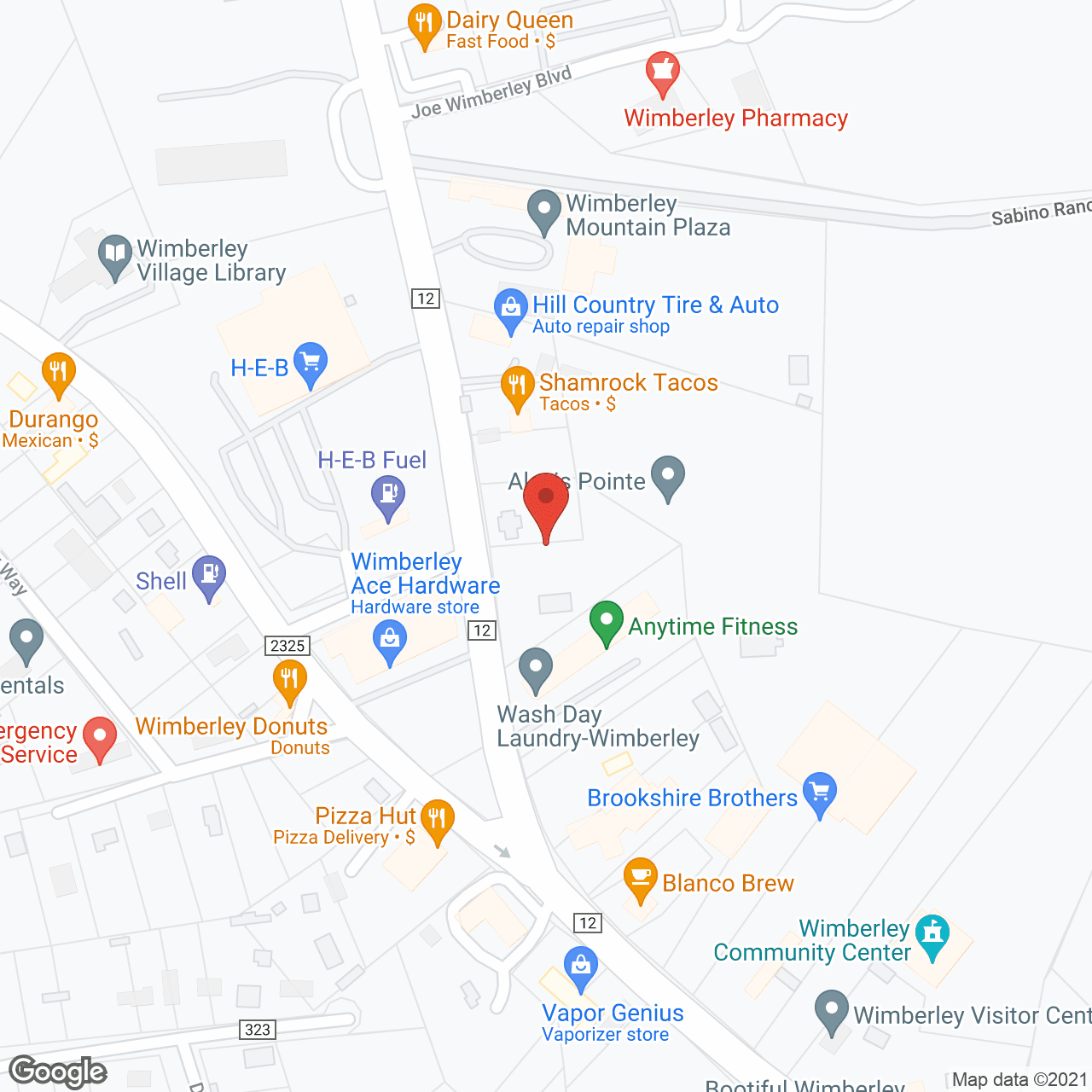 Alexis Pointe Senior Living of Wimberley in google map