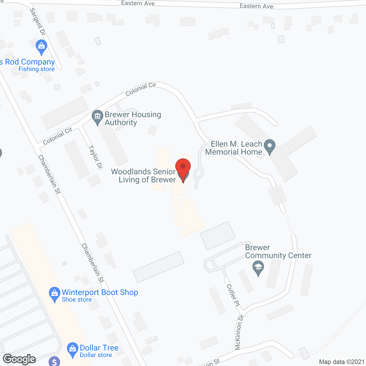 Woodlands Senior Living Of Brewer in google map