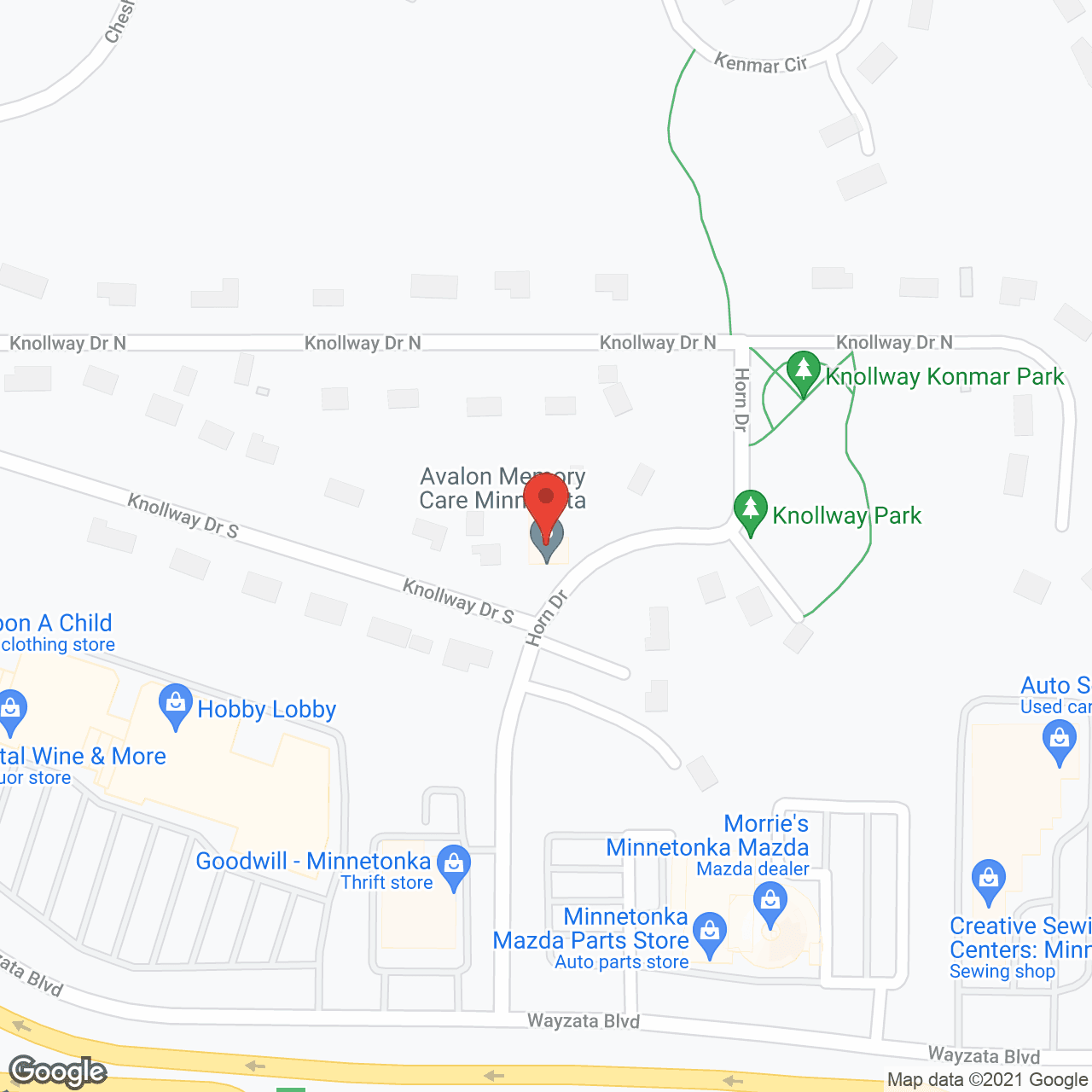 Avalon Memory Care in google map