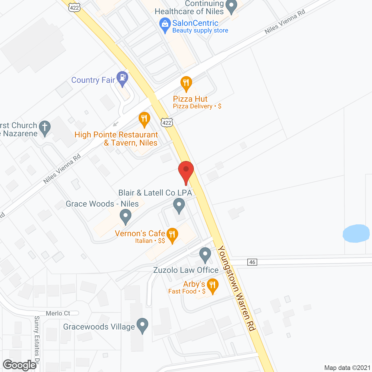 Niles Way Senior Living in google map