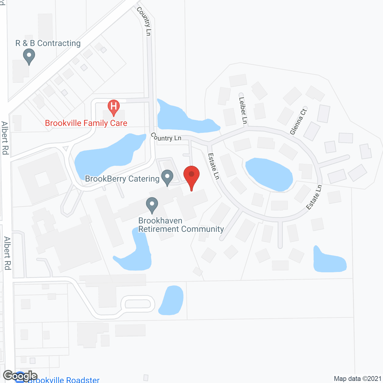 BrookHaven Retirement Community in google map