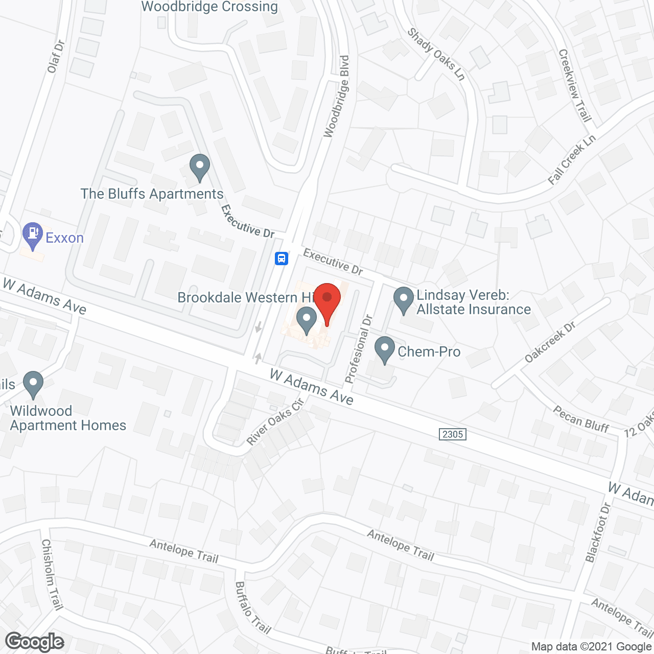 Western Hills Senior Living in google map