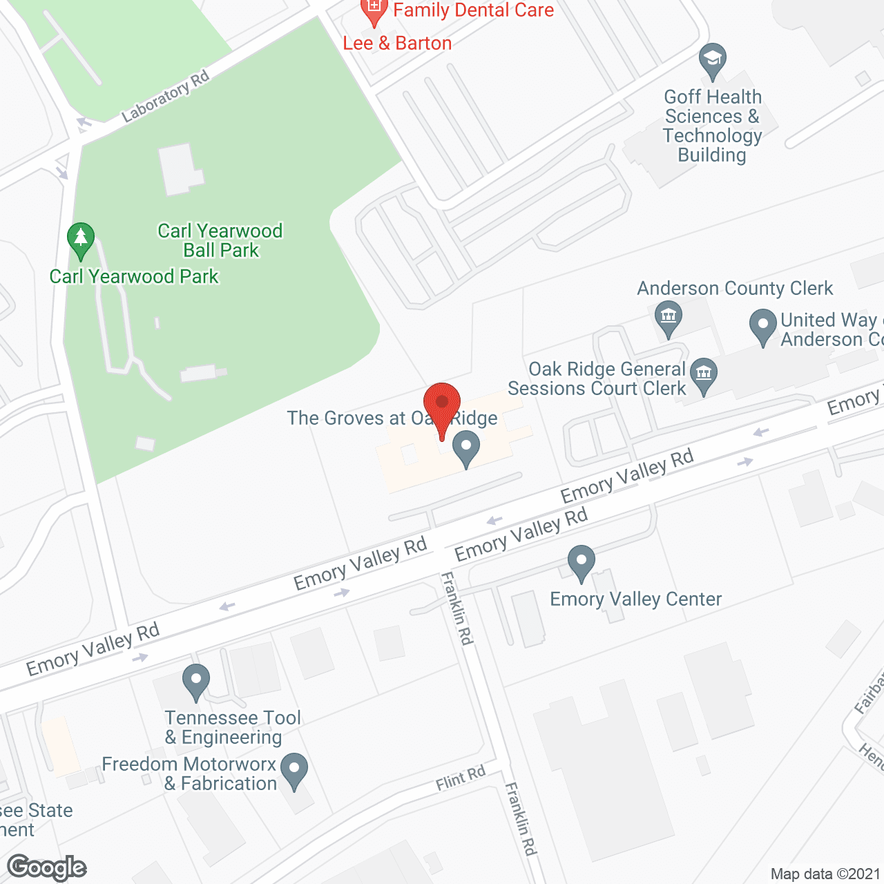 The Groves at Oak Ridge Assisted Living and Memory Care in google map