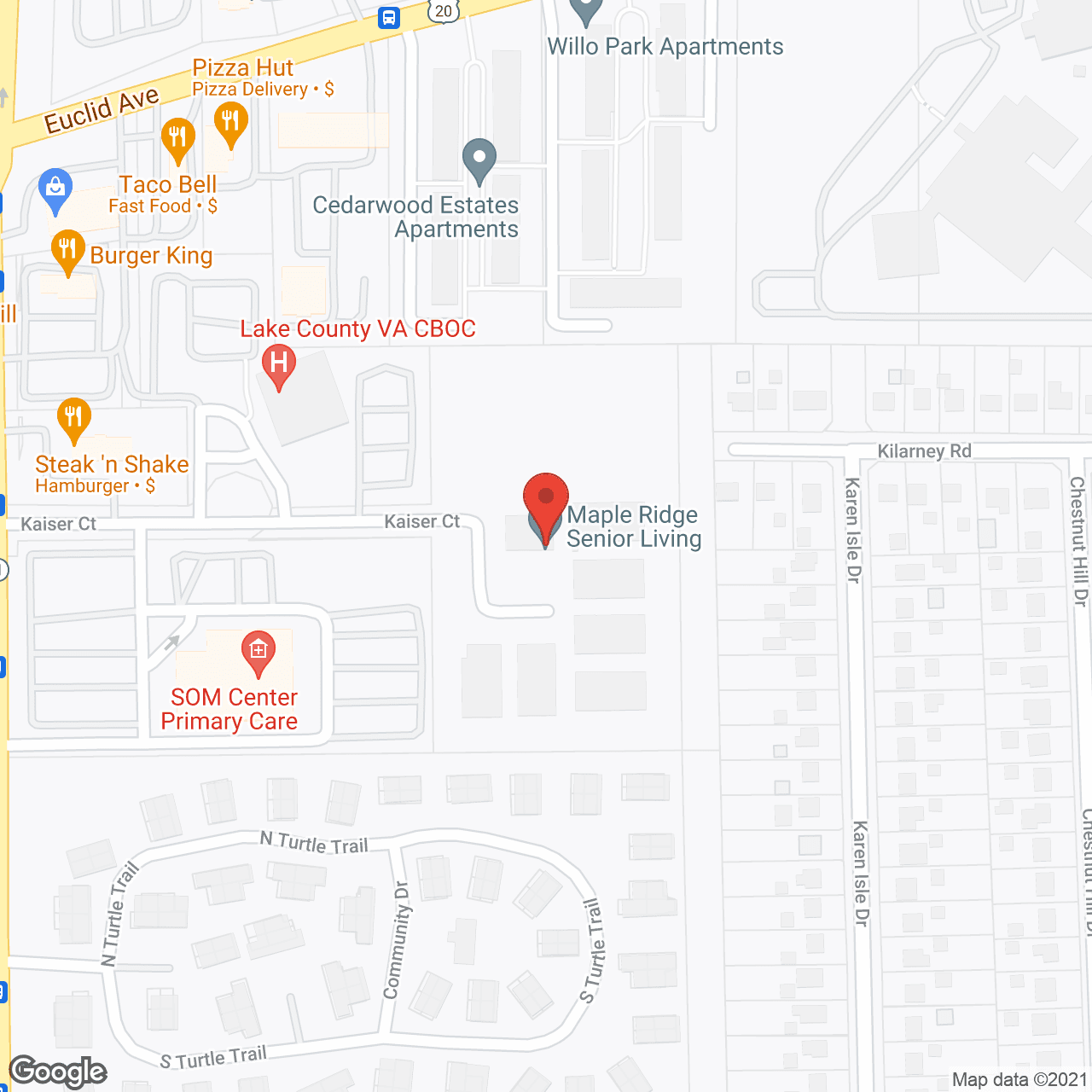 Maple Ridge Senior Living in google map