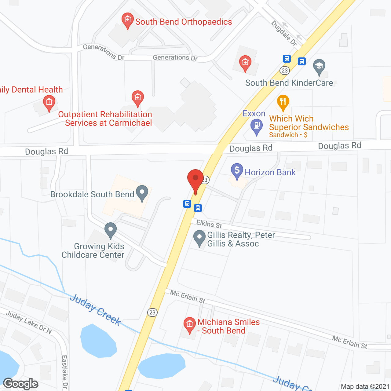 Commons at Juday Creek in google map