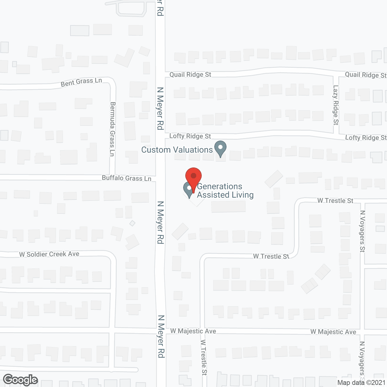 Generations Memory Care in google map