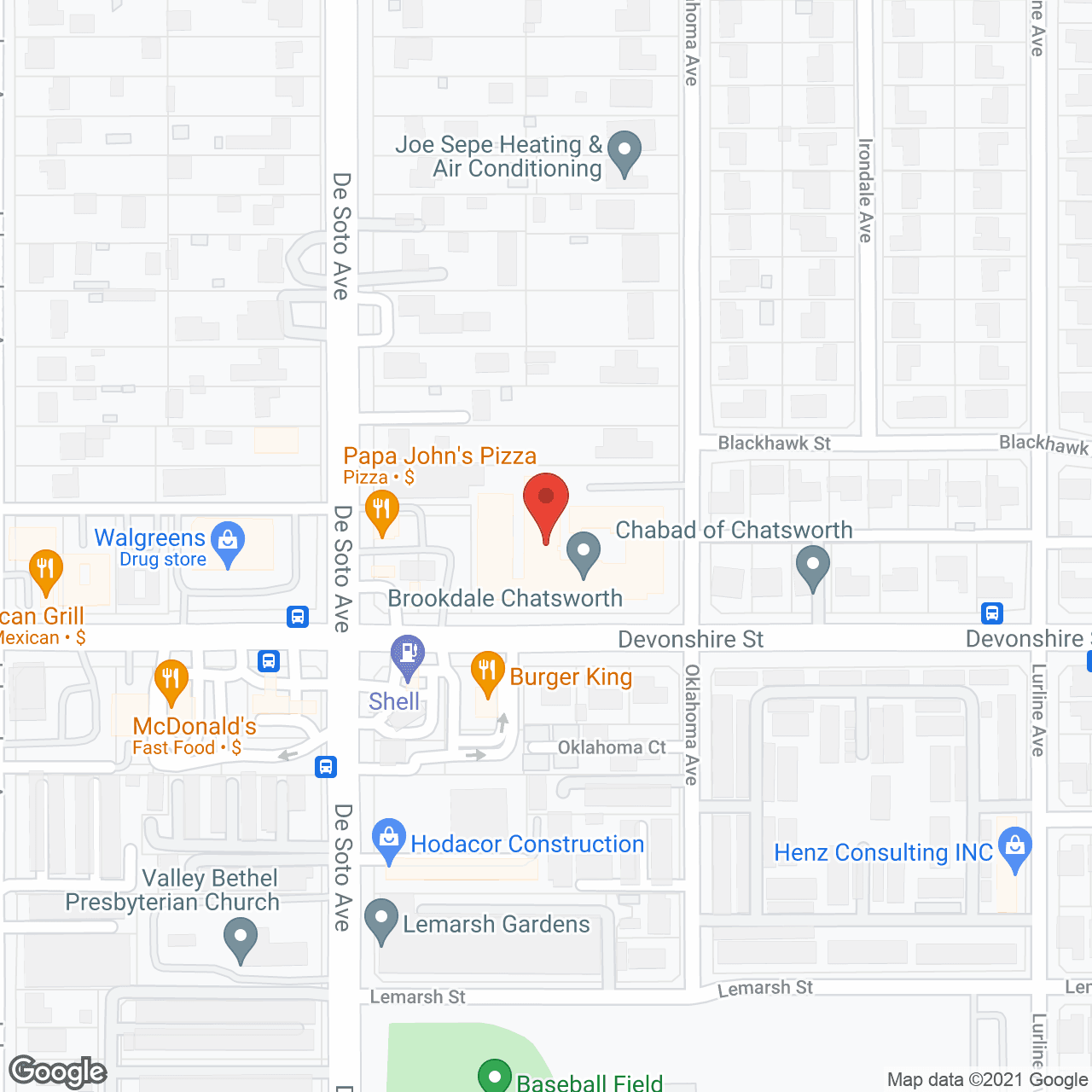 Chatsworth Commons Senior Living in google map