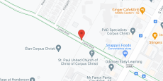 Solstice at Corpus Christi in google map