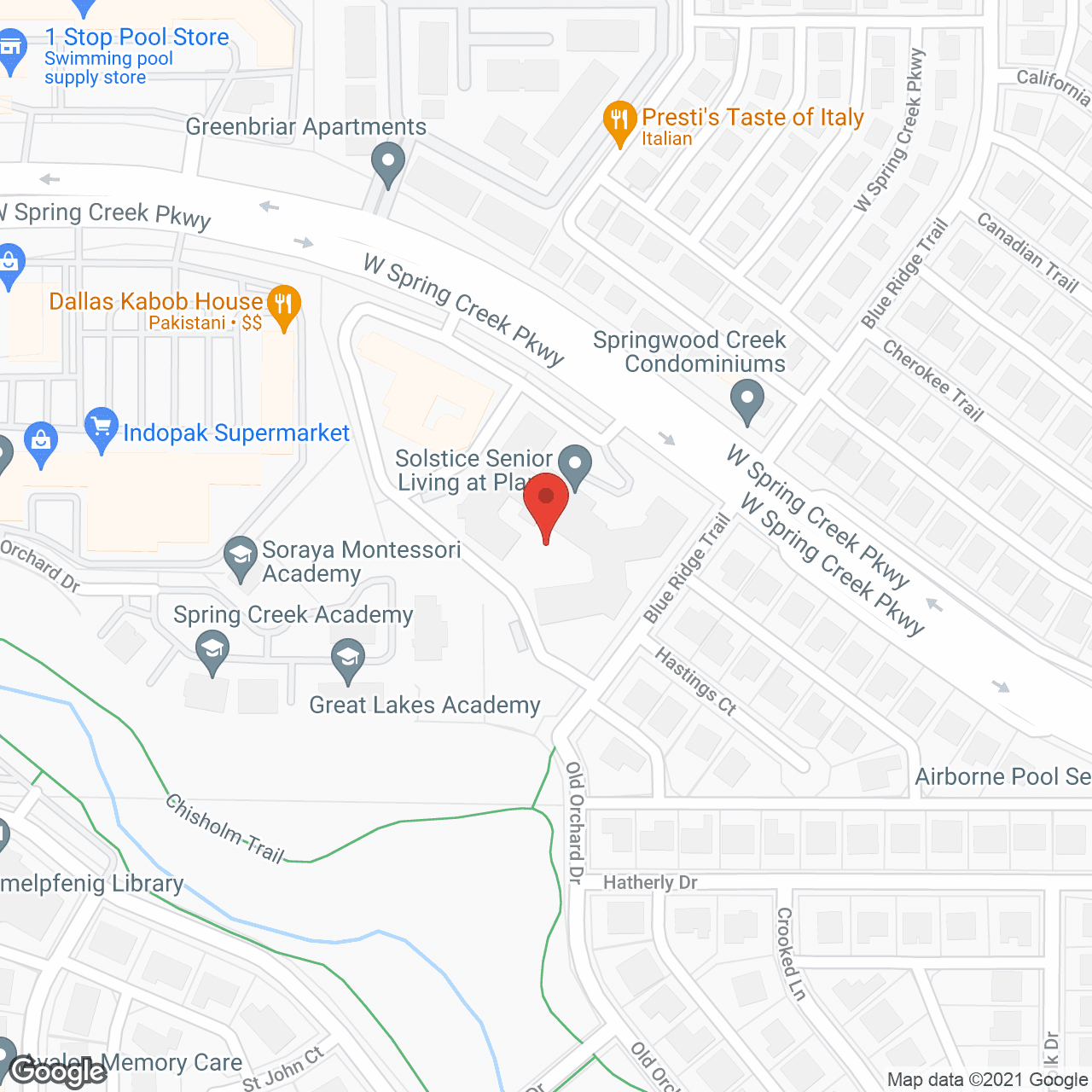 Solstice at Plano in google map