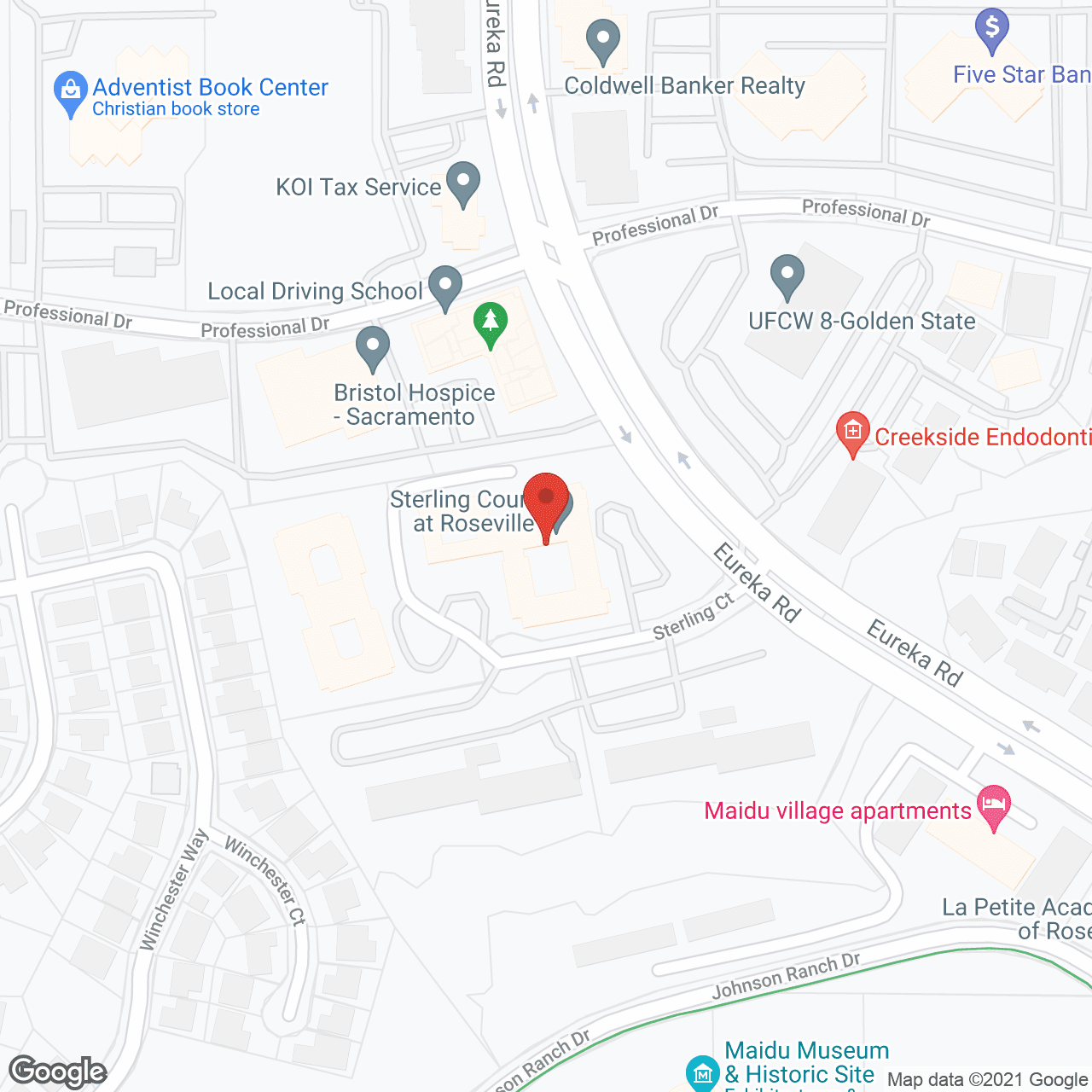 Vista Roseville Senior Living in google map