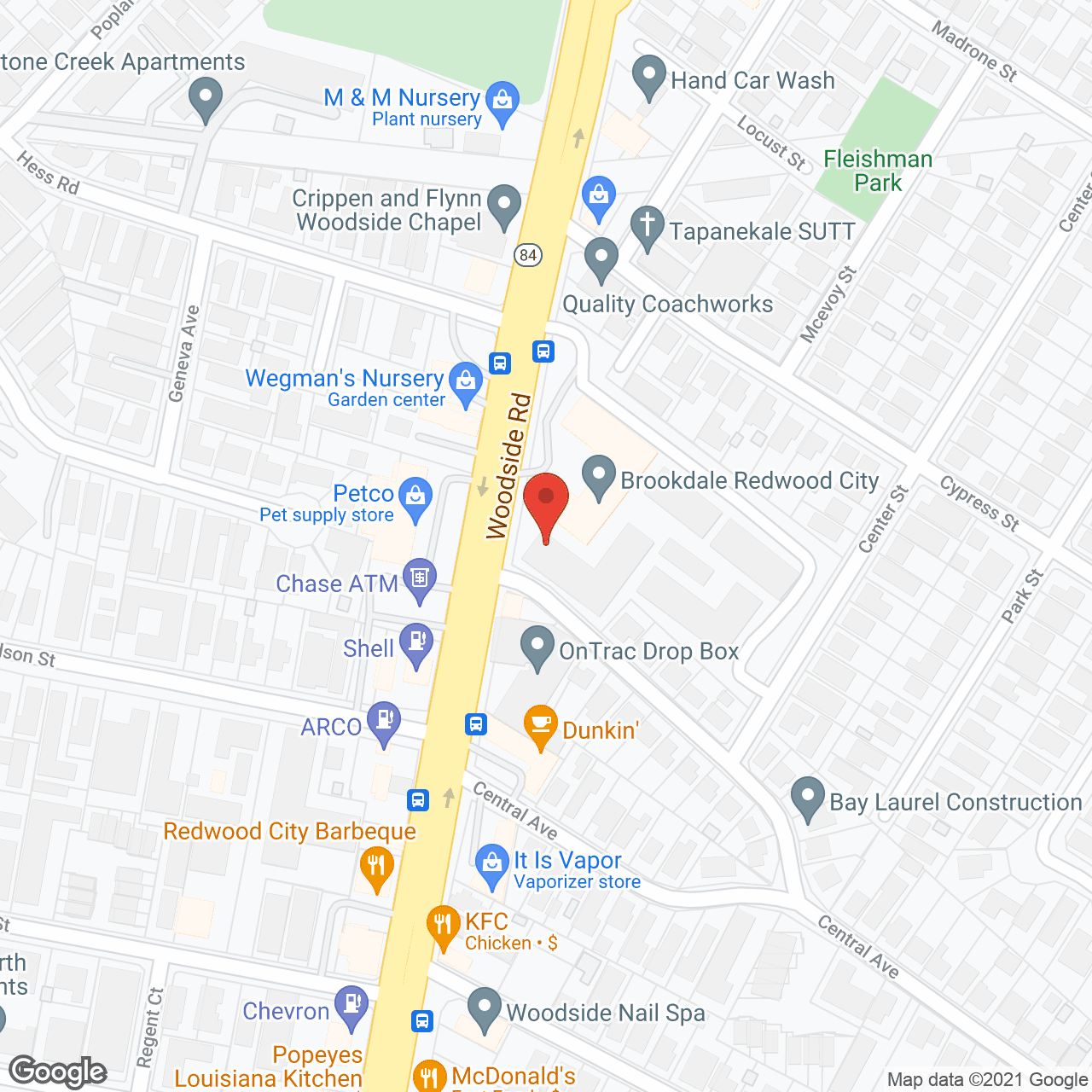 Marbella Redwood City in google map